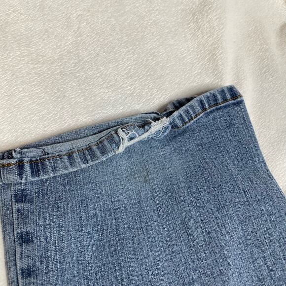 TYTE‎ Lightwash Blue Straight Leg Lowrise Jeans Vintage Y2K 7 Juniors - Picture 5 of 6